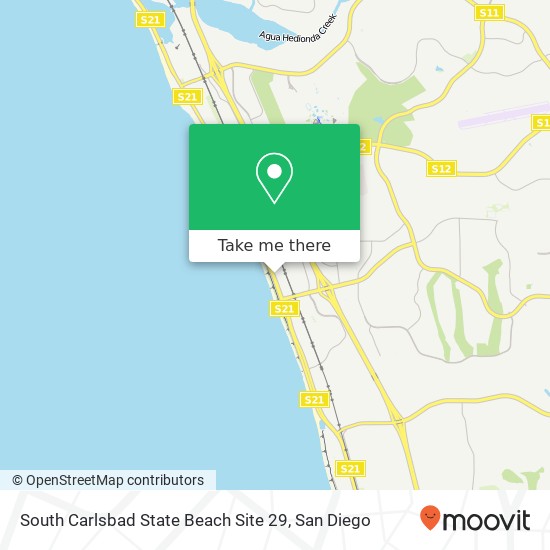 Mapa de South Carlsbad State Beach Site 29