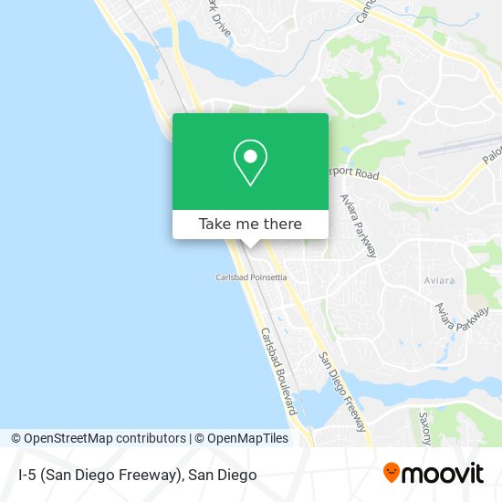 I-5 (San Diego Freeway) map