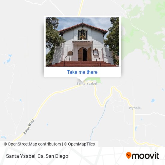 Santa Ysabel, Ca map