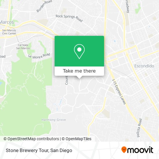 Stone Brewery Tour map