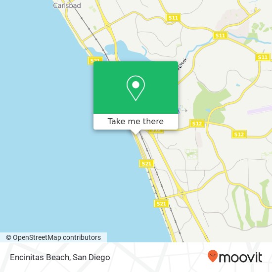Encinitas Beach map