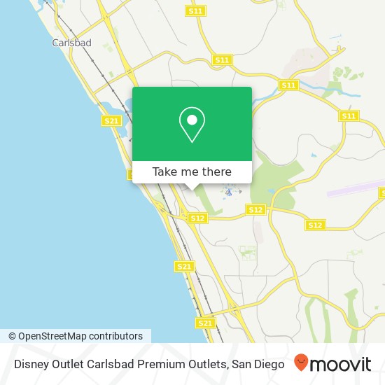 Disney Outlet Carlsbad Premium Outlets map