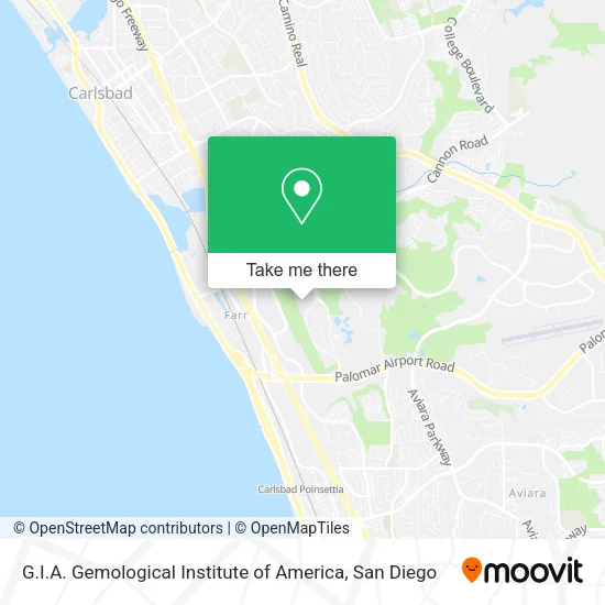 G.I.A. Gemological Institute of America map