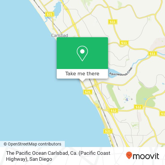 The Pacific Ocean Carlsbad, Ca. (Pacific Coast Highway) map