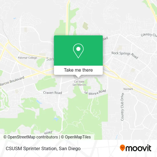 Mapa de CSUSM Sprinter Station
