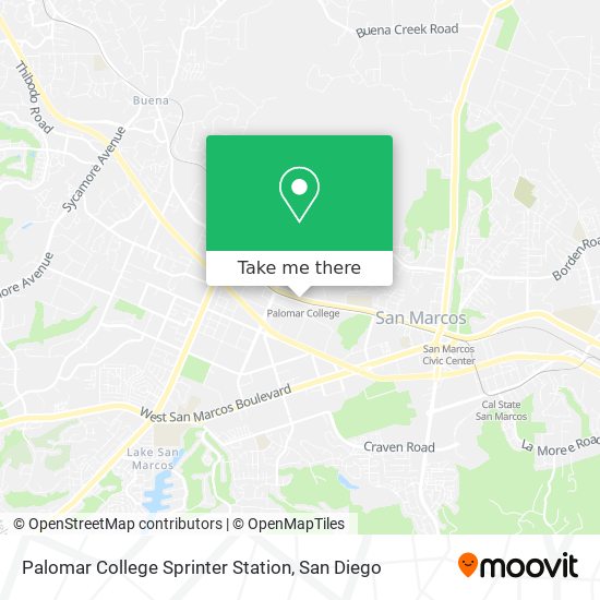 Mapa de Palomar College Sprinter Station
