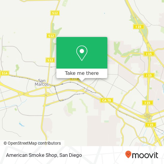 American Smoke Shop map