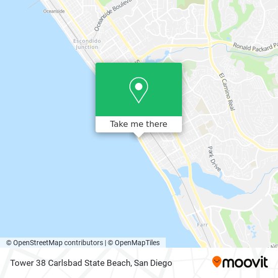 Mapa de Tower 38 Carlsbad State Beach