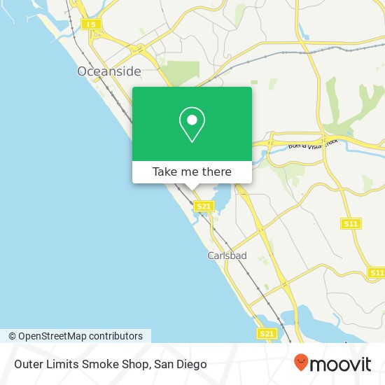 Outer Limits Smoke Shop map