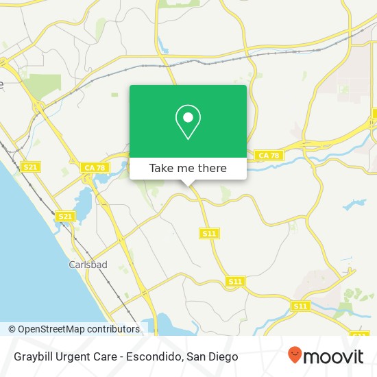 Mapa de Graybill Urgent Care - Escondido