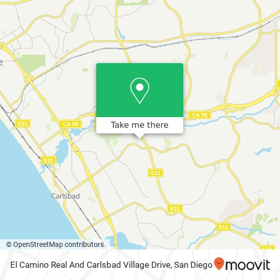 Mapa de El Camino Real And Carlsbad Village Drive