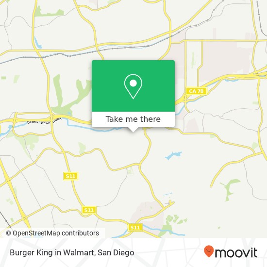 Burger King in Walmart map