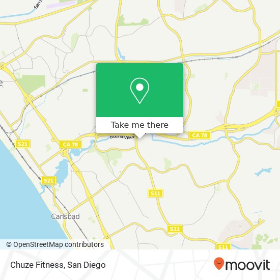 Chuze Fitness map