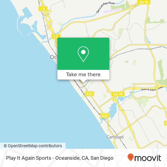 Mapa de Play It Again Sports - Oceanside, CA