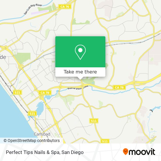 Mapa de Perfect Tips Nails & Spa