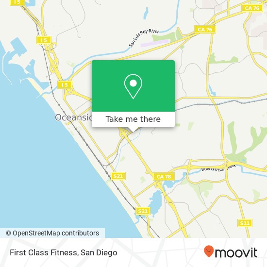 Mapa de First Class Fitness