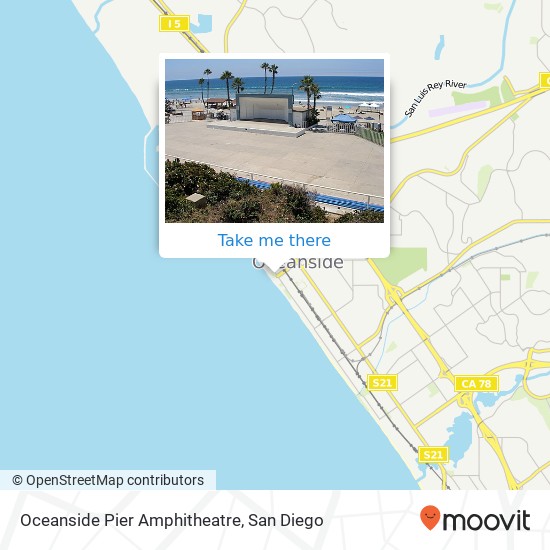 Mapa de Oceanside Pier Amphitheatre