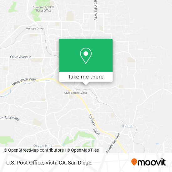 Mapa de U.S. Post Office, Vista CA