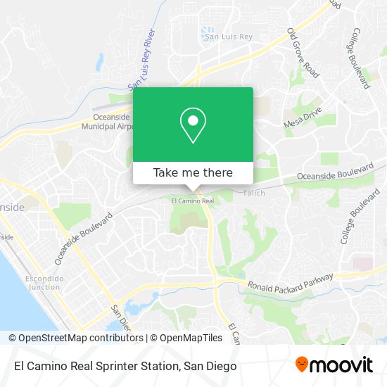 El Camino Real Sprinter Station map