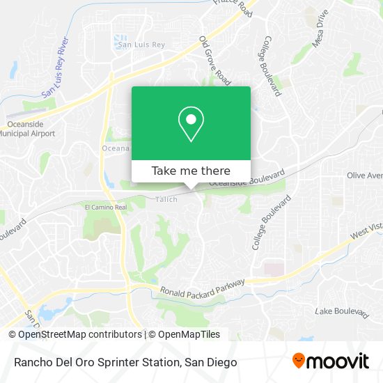 Rancho Del Oro Sprinter Station map