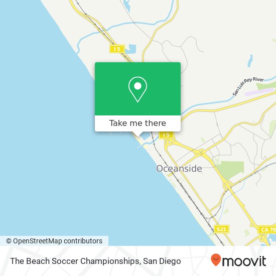The Beach Soccer Championships map