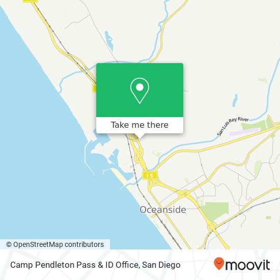 Camp Pendleton Pass & ID Office map