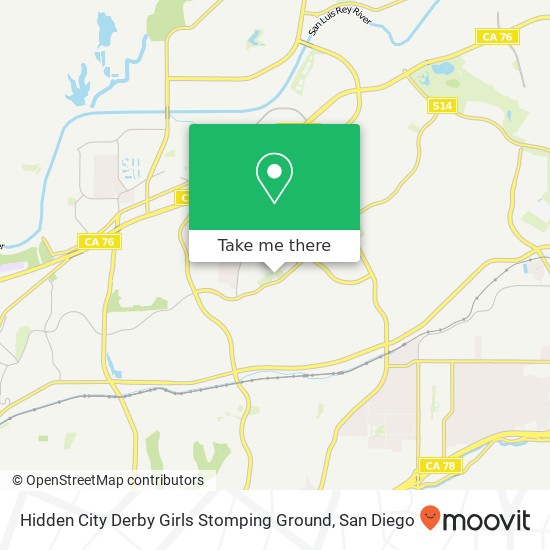 Hidden City Derby Girls Stomping Ground map