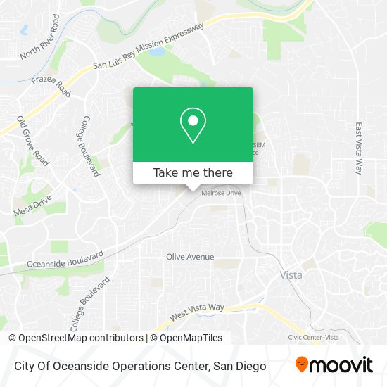 City Of Oceanside Operations Center map