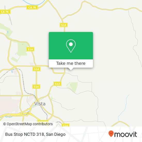 Bus Stop NCTD 318 map