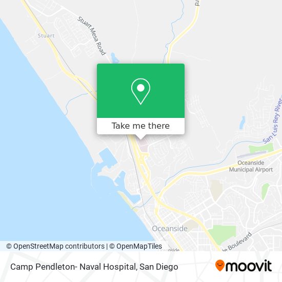 Camp Pendleton- Naval Hospital map