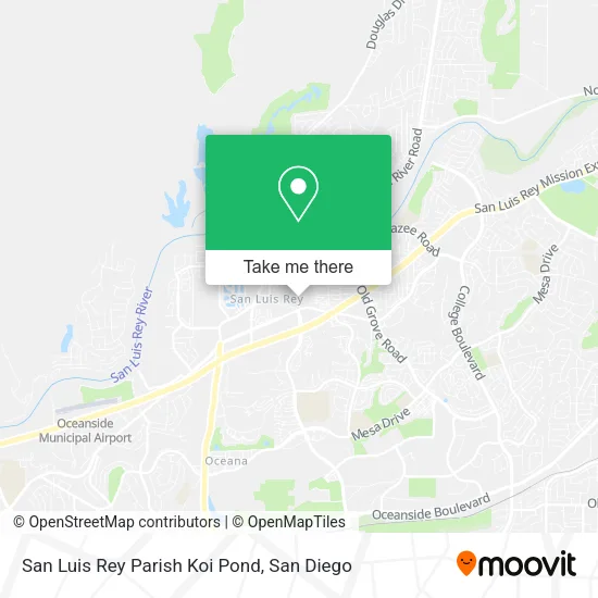 Mapa de San Luis Rey Parish Koi Pond