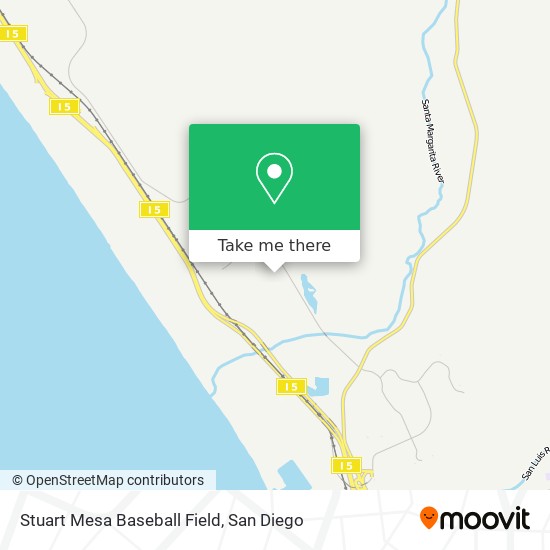 Mapa de Stuart Mesa Baseball Field