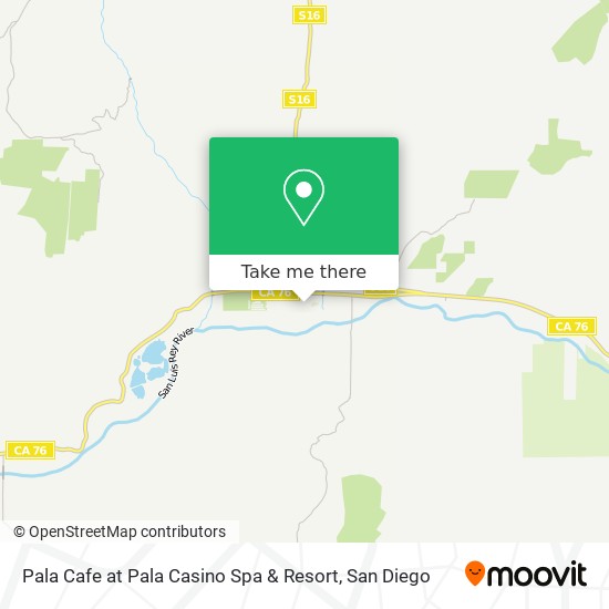 Pala Cafe at Pala Casino Spa & Resort map