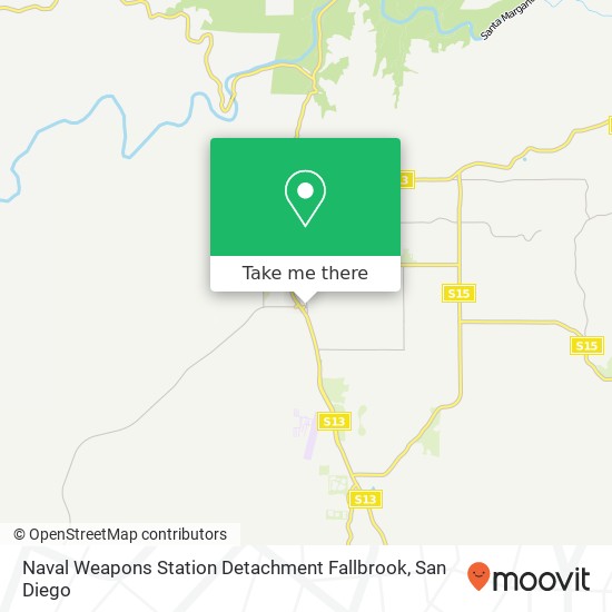Naval Weapons Station Detachment Fallbrook map