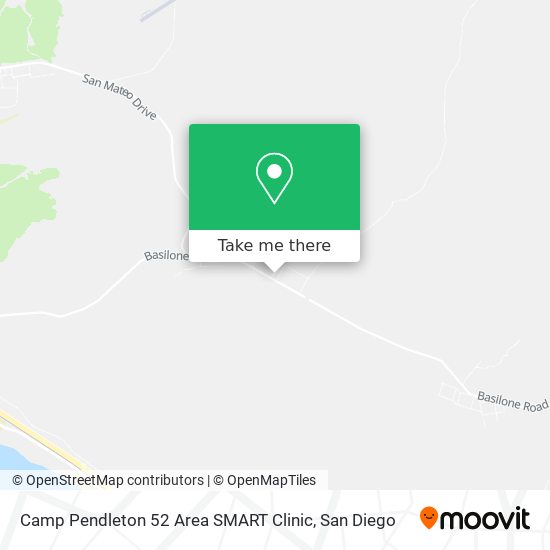 Camp Pendleton 52 Area SMART Clinic map