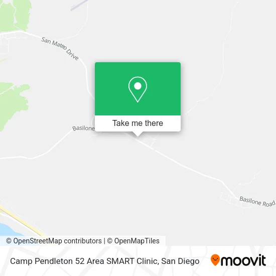 Mapa de Camp Pendleton 52 Area SMART Clinic
