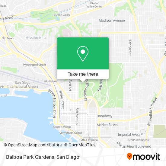 Mapa de Balboa Park Gardens