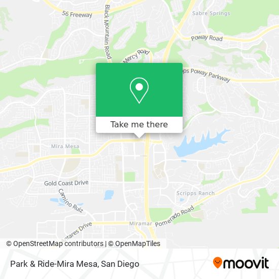 Mapa de Park & Ride-Mira Mesa