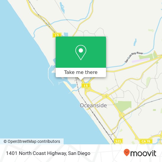 1401 North Coast Highway map