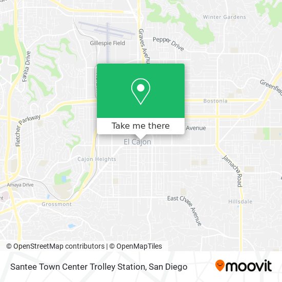 Santee Town Center Trolley Station map