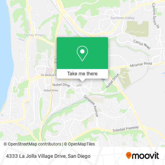 Mapa de 4333 La Jolla Village Drive
