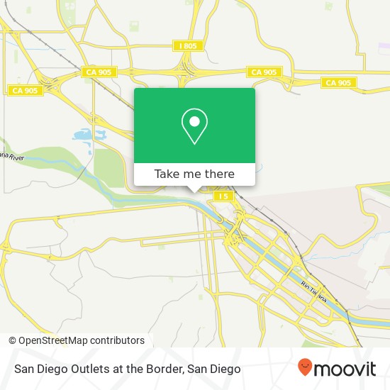 Mapa de San Diego Outlets at the Border