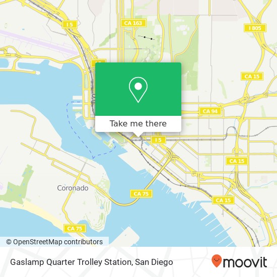 Gaslamp Quarter Trolley Station map