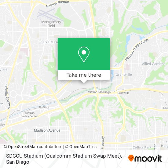 Mapa de SDCCU Stadium (Qualcomm Stadium Swap Meet)