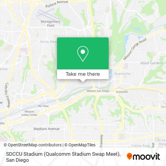 SDCCU Stadium (Qualcomm Stadium Swap Meet) map
