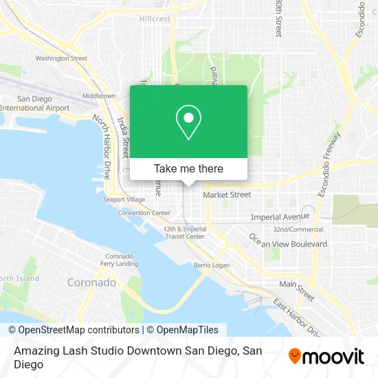 Mapa de Amazing Lash Studio Downtown San Diego