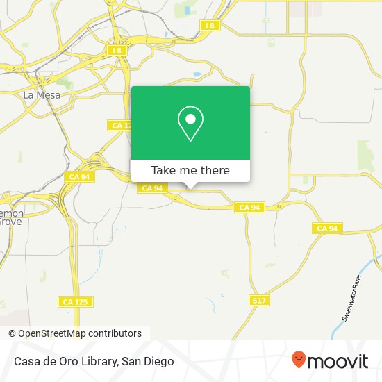 Mapa de Casa de Oro Library