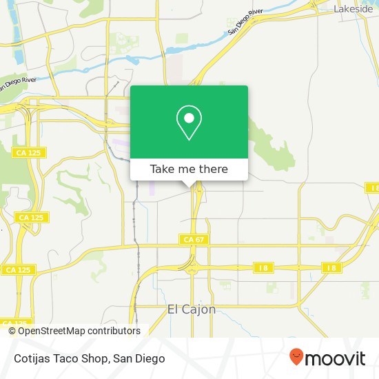 Mapa de Cotijas Taco Shop