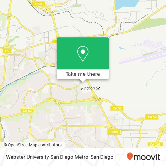 Webster University-San Diego Metro map