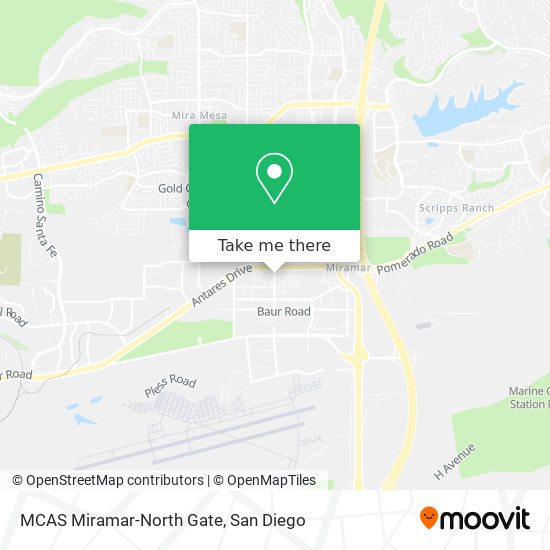 MCAS Miramar-North Gate map